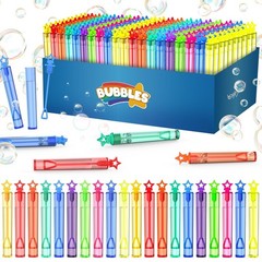 EagleStone 200 PCS Mini Bubble Wands in 10 Colors, Bulk Party Favors for Kids…