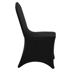 50Pcs Black Polyester&Spandex Stretch Chair Covers for Dining&Wedding