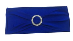 100 Spandex Stretch Chair Cover Sash Bows Wedding Party (Royal Blue) ~ FREE SHIP