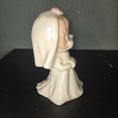 Vtg Atlantic Mold 9” Wedding Bride and Groom Ceramic Pair Lot (2) Holy Matrimony