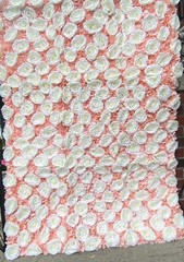 18 flower wall panel white roses and pink flowers BRAND NEW IN BOX
