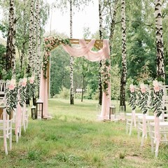 Hoteam 16 Pcs Wedding Aisle Decorations for Wedding Ceremony Pew Artificial F…