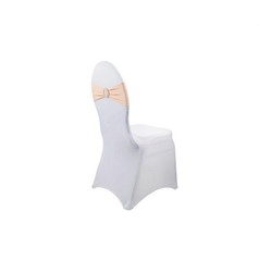 50 Buckle Spandex Stretch Chair Band Sash Bow Blush Soft Pink