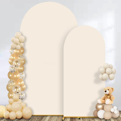 Arch Cover Set 7.2Ft,6Ft,Arch Backdrop Cover Wedding Spandex Fitted round Top Ch