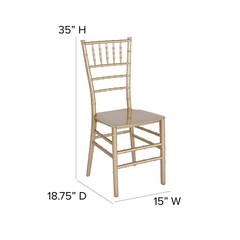 Gold Resin Chiavari Stacking Chair Heavy Duty for Event