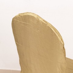GOLD Crinkle Crushed Taffeta Banquet CHAIR COVER Party Wedding Events Decor