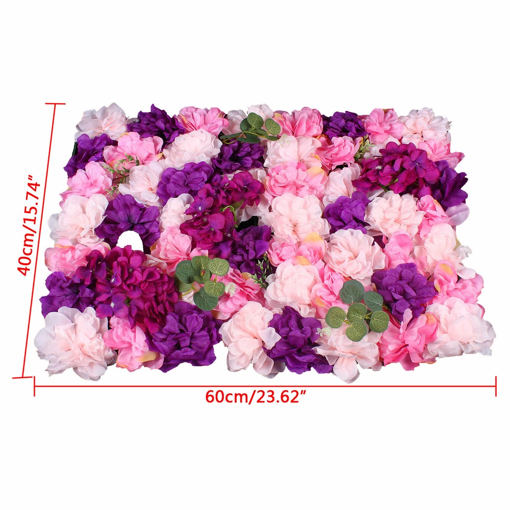 6*Artificial Flower Wall Panel Indoor Outdoor Flower Wall Panel For WeddingDecor