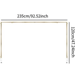 3.28ft Tall Over the Table Rod Stand Adjustable Gold Metal Table Arch Stand Gold