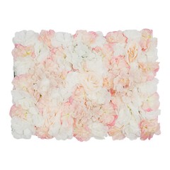 6 Pcs Artificial Silk Flower Wall Panel Floral Backdrop Party Wedding Decoration