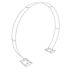 Round Wedding Arch Metal Hoop Garden Arbor for Floral Balloon Garland In/Outdoor