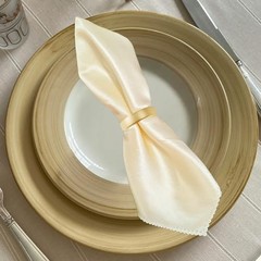 10 Pcs Gold Napkin Rings – Metal Napkin Ring(Semicircle) Matt Gold 10 Pcs