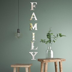 3D Acrylic Mirror Wall Decal Family Sign Letters Wall Stickers Mirror Rustic …