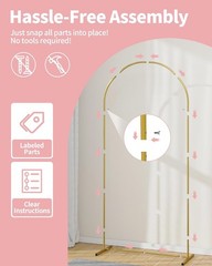 Metal Arch Backdrop Stand Wedding Event Party Frame Decoration Easy Assembly