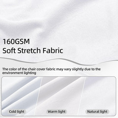 1 Pack White Spandex Stretch Folding Chair Covers for Wedding Party,Universal…