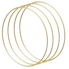 4 Pack 10 inches Metal Floral Hoop, Gold Wreath Rings for Craft Macrame Rings…