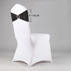 Spandex Stretch Wedding Party Chair Cover Band Sashes With Buckle Bow Slider
