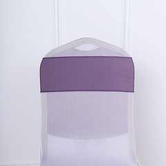 10 Violet Amethyst Polyester CHAIR SASHES Ties Bows Wedding Ceremony Decorations