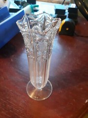 Lot of 12 Vintage 8″ Regaline Clear Plastic Vases Wedding Venue Decor 263