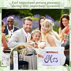 Reserved Wedding Memorial Chair Sign with Love from Heaven Cotton Linen Memor…