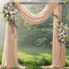 Lilac Wedding Arch Draping Fabric 1 Panel 29″ × 20FT Sheer Drapes Outdoor