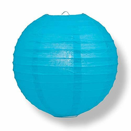 Quasimoon PaperLanternStore Decorative Paper Lantern – (Single, 14-Inch, Turq…