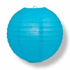 Quasimoon PaperLanternStore Decorative Paper Lantern – (Single, 14-Inch, Turq…