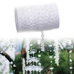 Clear Crystal Garland Strand Chandelier 30M Acrylic Beads Strand Line Chain for
