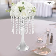 10PCS Flower Stands Crystal?Flower Stand 13.8″ Height Flower Arrangement Stand