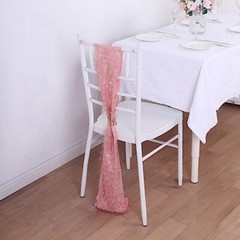 5 Polyester Metallic Fringe Chair SASHES Wedding Party Events Home Decorations