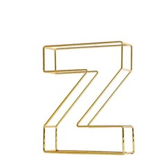 GOLD 8″ tall 3D Metal Wire Letter Z Party Wedding Reception Backdrop Supplies