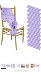 27 Satin Chair Sashes Banquet Chair Cover Bows Wedding Party Kitchen lavender