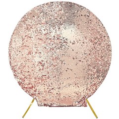 7.5 ft BLUSH Big Payette Sequin Round Backdrop STAND COVER Party Decorations