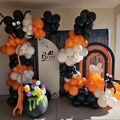 120pcs Black Balloon Arch Kit, 18 12 10 5 inch Black Latex Balloons Different…