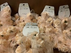 Miniature Peach Rose Ribbon Garland Save The Date Joanne’s Wilton Simplicity