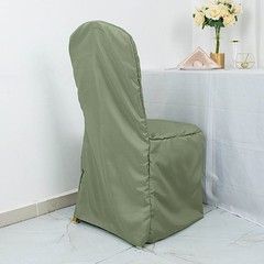 100 pcs Eucalyptus Green POLYESTER BANQUET CHAIR COVERS Wedding Reception Party