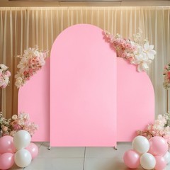Set of 3 Wedding Arch Cover 2-Sided U-Shaped Spandex Arch Backdrop Cover Decor
