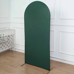 6 ft HUNTER GREENn Matte Fitted Spandex Round Top Arch Backdrop STAND COVER