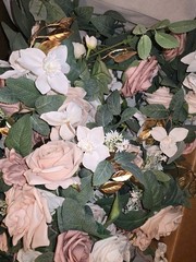 Ling’s Moment Wedding Stands with Flowers – 7.2FT, 6FT Set of 2, Dusty Rose 1652