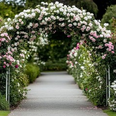 7.8ft Metal Wedding Arch Frame White Garden Trellis for Climbing Plants Outdoor