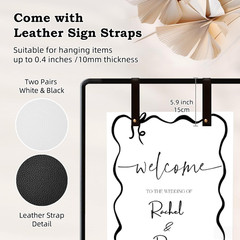 Wedding Sign Holder, Adjustable Welcome to Our Wedding Sign Stand W/Design Bundl