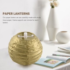 Decorative Party Lanterns 20 Pcs Gold White Black Round Japanese/Chinese 4745