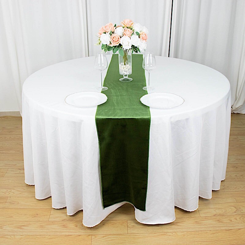 5 12×107″ Premium Velvet Table Runners Wedding Linens Decorations Catering