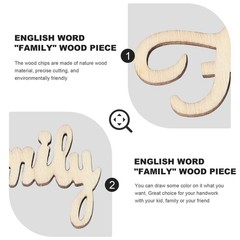 15Pcs Eco Friendly Wooden Wedding Wood Piece Family Decor for Party