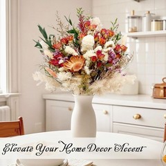 17″ Dried Flower Bouquets, Natural Dried Flowers with Dried