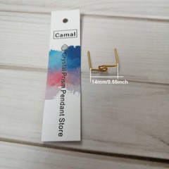 100Pcs 14mm Bronze/Gold/Chrome Metal Hook Hanger Connector for Crystal Prisms