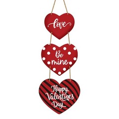 YUNKKIN Valentines Day Door Decorations Heart Wreath Heart Wall Decor Wooden …
