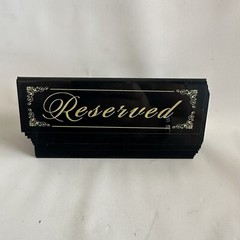 12PCS Reserved Table Signs Black Wedding Acrylic Double Sided