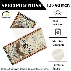 Anniversary USA Table Runner Birthday Kitchen Dining Table 13 x 90 inch