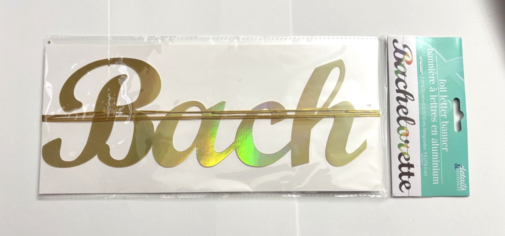 Gold Foil Letter Banner “BACHELORETTE” Bridal Party *COMBINED SHIP!* Wedding