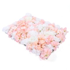 4pcs Artificial Rose Flower Wall Panels 40 × 60 cm Silk DIY Wedding Backdrop